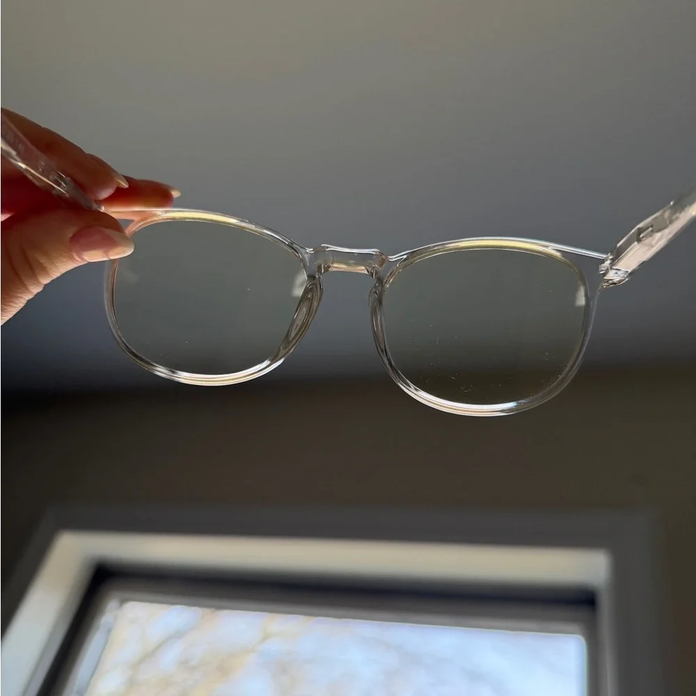 Blue light blocking Clear Frame Eyeglasses Unisex Glasses - Picture 5 of 5